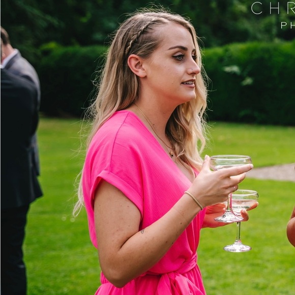 Hot pink maxi Meghan LA wrap dress - Picture 7 of 7